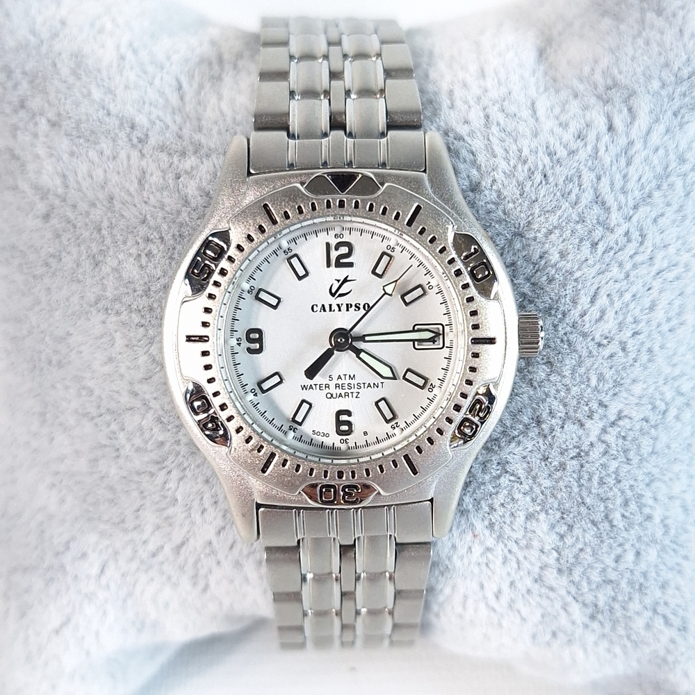 Calypso Silver Tone Registered Model Collection 5030 Unisex Watch New Battery